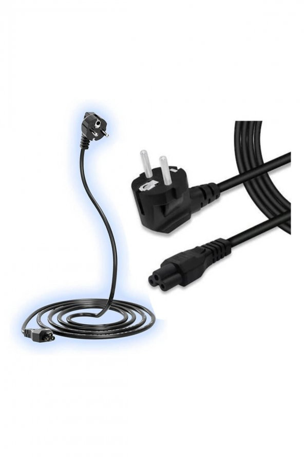 WOZLO Yonca Power Kablosu - Notebook Laptop Adaptör Güç Kablosu - C5 Power Kablo - 5 Mt - Resim 2