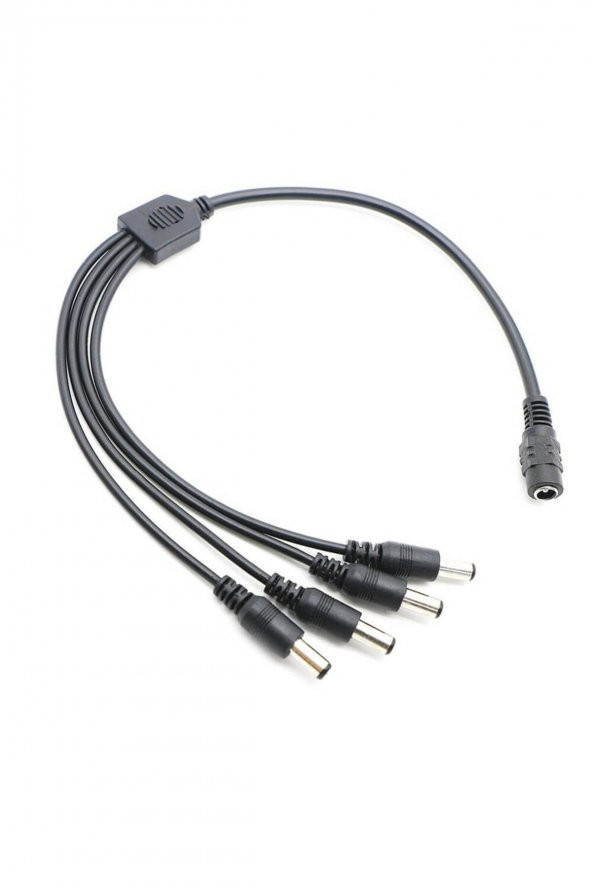 WOZLO 4 Başlı Dc Adaptör Çoklayıcı Kablo 5.5*2.1mm - 1 Dişi 4 Erkek - 40cm - Resim 3