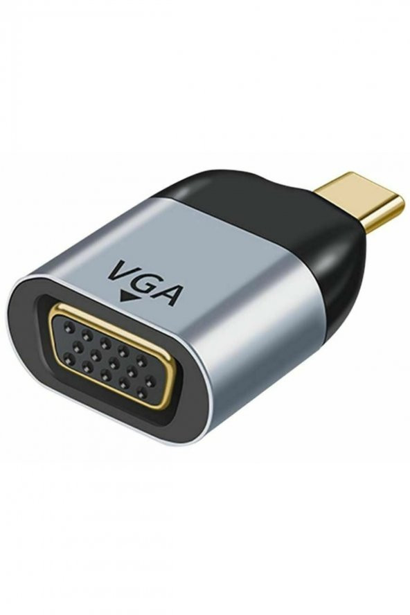 Alfais 4893 Type C To Vga Kablo Ucu Mini Çevirici Dönüştürücü Adaptör