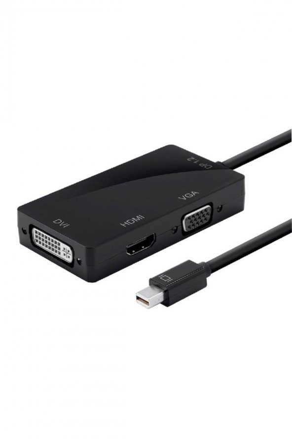 BASTORE Mini Displayport To Hdmi Dvi Vga Çevirici Kablo Macbook Görüntü - 2