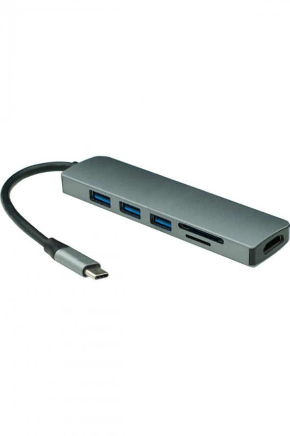 OEM Aırsky Hc-13 Type-c To Usb 3.0 + Kart Okuyucu + Hdmı 6in1 Çevirici