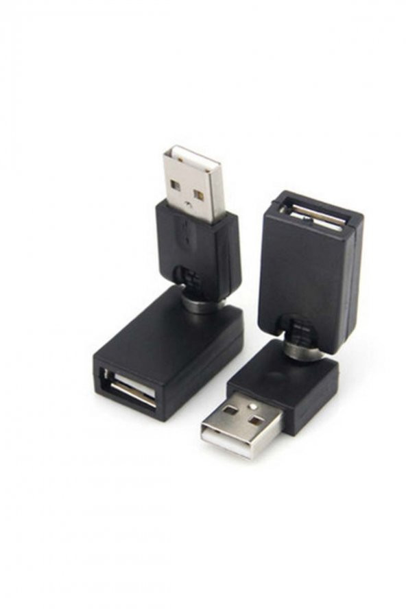 WOZLO Usb Uzatma Aparatı 360 Derece Dönen Dişi Erkek Usb 2.0 Çevirici