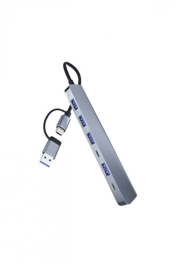 WOZLO Usb Type-c 3.1 - Usb 3.0 To Usb Çoklayıcı Hub 1*usb3.0 + 4* Usb2.0 + Pd 5w + Pd Data Çevirici Kablo - 3