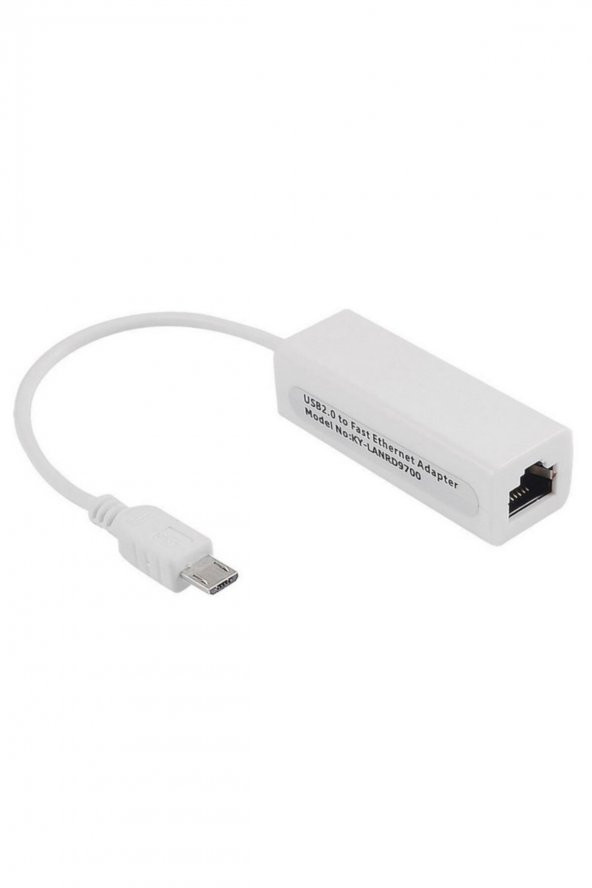 WOZLO Micro Usb To Ethernet Çevirici Kart Lan Internet Dönüştürücü Rj45