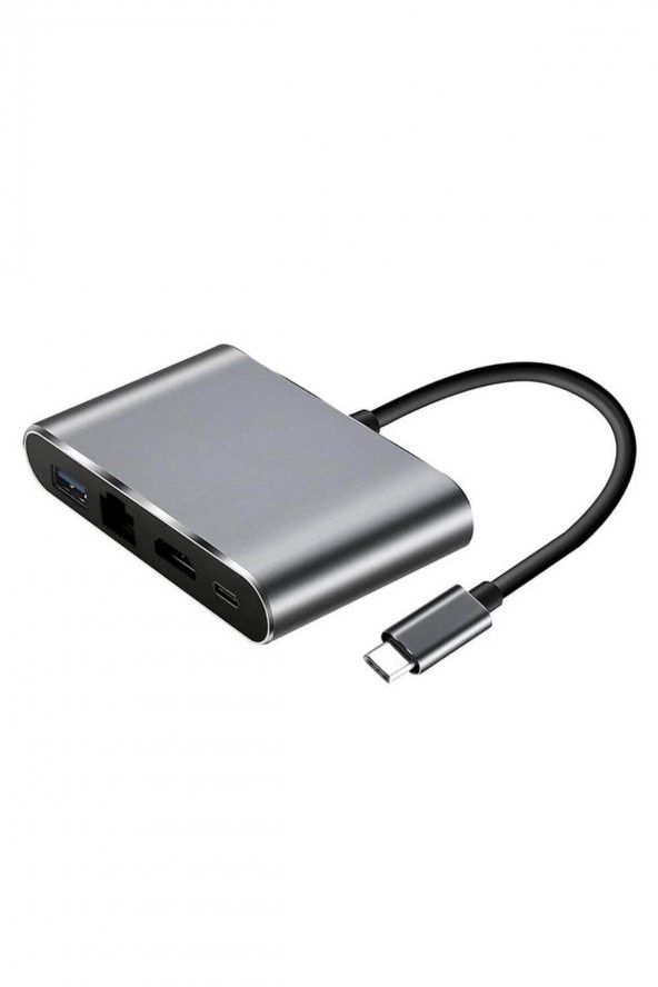 BASTORE Type C To 4k Hdmi Usb 3.0 Rj45 Gigabit Ethernet Çevirici Kablo - 2