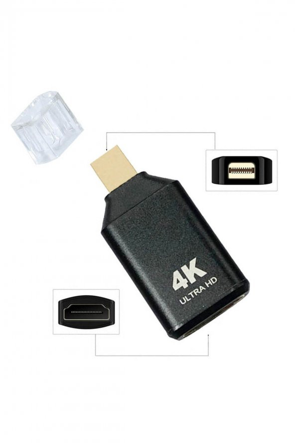 WOZLO 4k Mini Displayport Thunderbolt To Hdmi Aktif Dönüştürücü Macbook Air Pro Mac Mini Imac