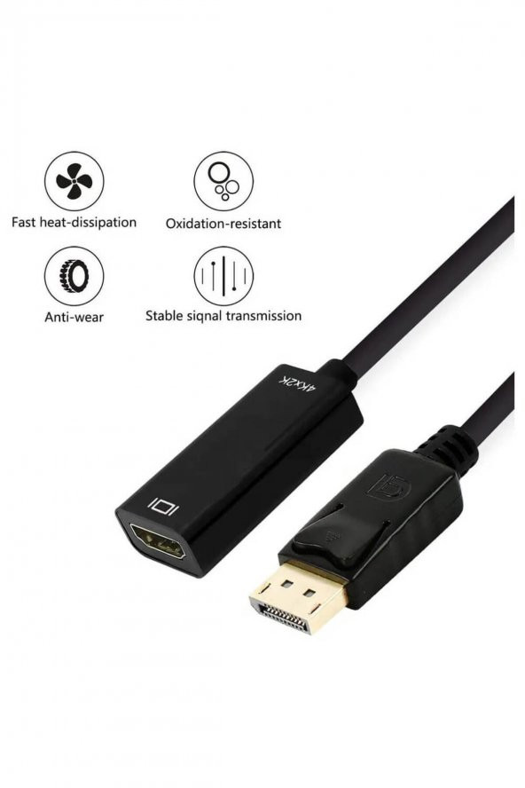 WOZLO 4k Displayport 1.4 To Hdmi 2.0 Aktif Çevirici Dönüştürücü Kablo 4k60hz, 2k144hz, 1080p144hz - 3