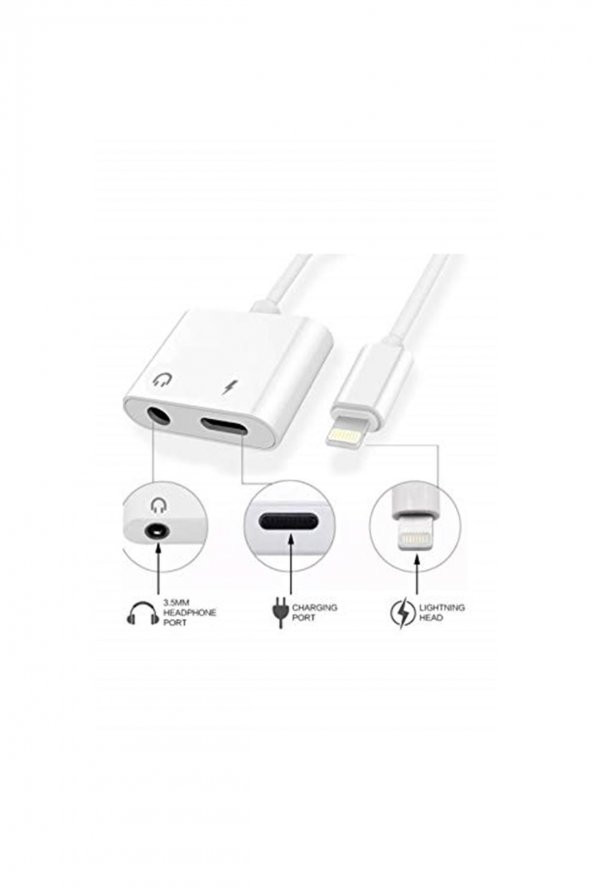 Alfais 3.5mm Kulaklık Şarj Çevirici Dönüştürücü Çoklayıcı - 2