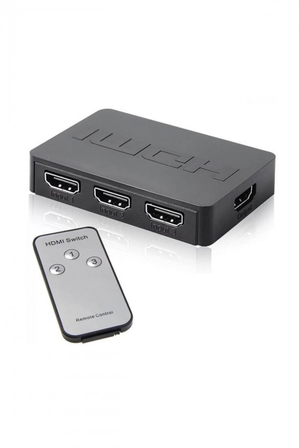 WOZLO Hdmı Çoklayıcı 3 Port 1080p - Uzaktan Kumandalı Hdmi Switch