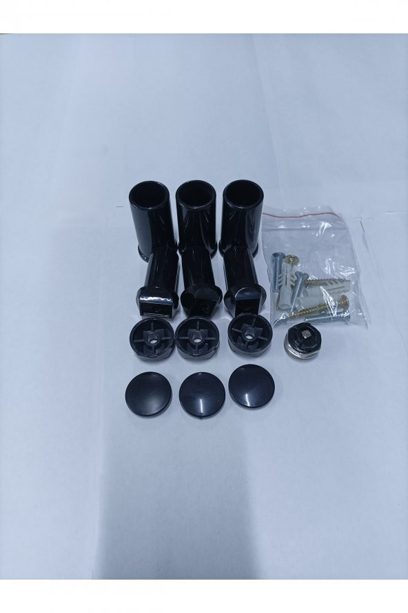 Toprak Havlupan Siyah Renk Havlupan Radyatör Montaj Seti - Resim 2