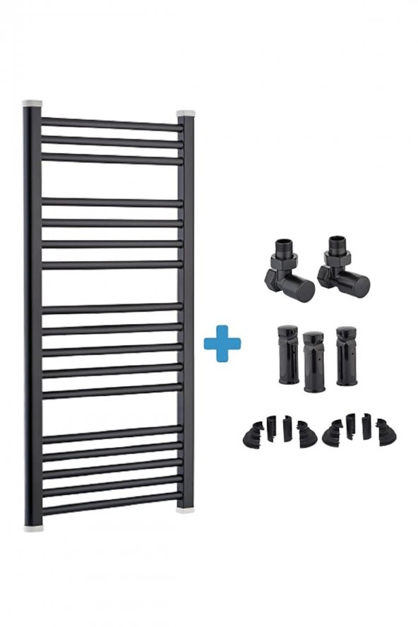 Toprak Havlupan 60/100Cm 14 Borulu Siyah Havlupan 2 Adet Vana 2 Boru Gizleme Montaj Seti 60 X 100 ürün görseli