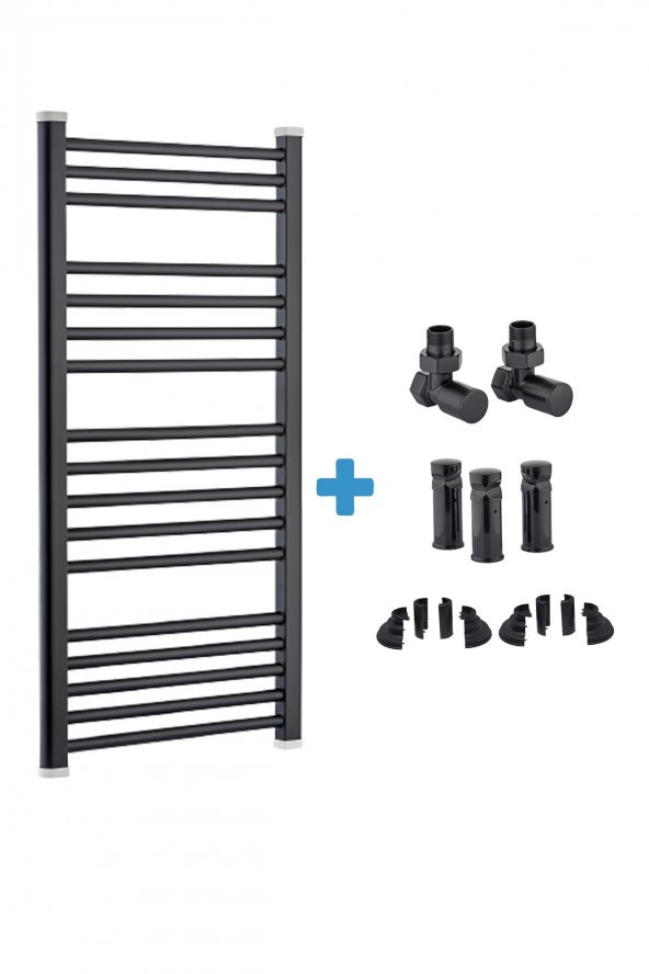 Toprak Havlupan 50/70Cm 10 Borulu Siyah Havlupan +2 Adet Vana +2 Boru Gizleme Aparatı + Montaj Seti 50 X 70 ürün görseli