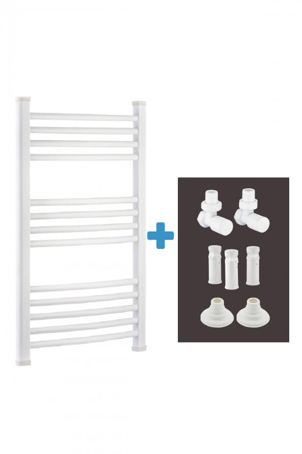 Toprak Havlupan 50/100Cm 14 Borulu Beyaz Havlupan +2 Adet Vana +2 Boru Gizleme Aparatı + Montaj Seti 50 X 100 - 1