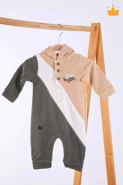 Babyhola Kapşonlu Erkek Kız Bebek Çocuk Tulum 12643 - 6