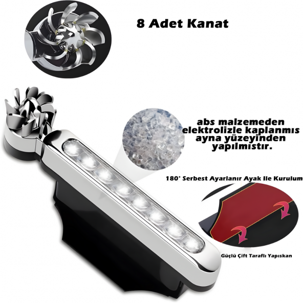 Gündüz Ledi Farı 8 Ledli Su Geçirmez Universal Mavi Işık - 2