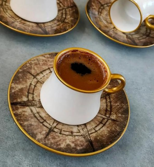 Regna 18 Parça Yaldızlı Çay Kahve Takımı Panama Yaldızlı Epic - 3