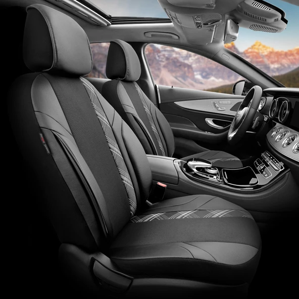 Otom Horizon Series Universal Oto Koltuk Kılıfı Füme-Siyah - 8