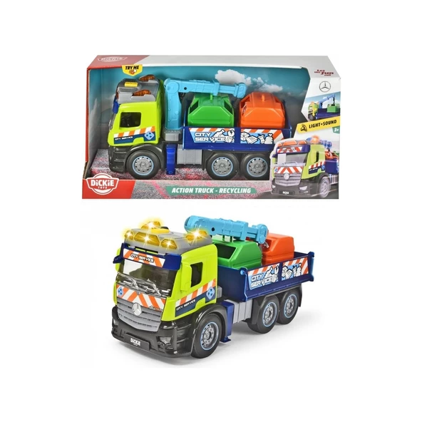 Dickie Toys Action Geri Dönüşüm Kamyonu Aksiyon Geri Dönüşüm Kamyonu