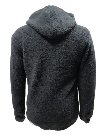 Yegua Y00791 Erkek Kapüşonlu Kuzu Peluş Hırka - 6
