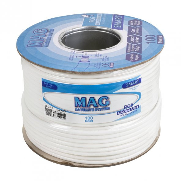 Mag RG6 U4 64 Tel Smart Anten Kablosu 100 Mt. - Resim 2