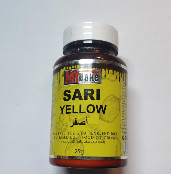 BOYA TOZ YAĞ BAZLI 25 GR SARI MY BAKE