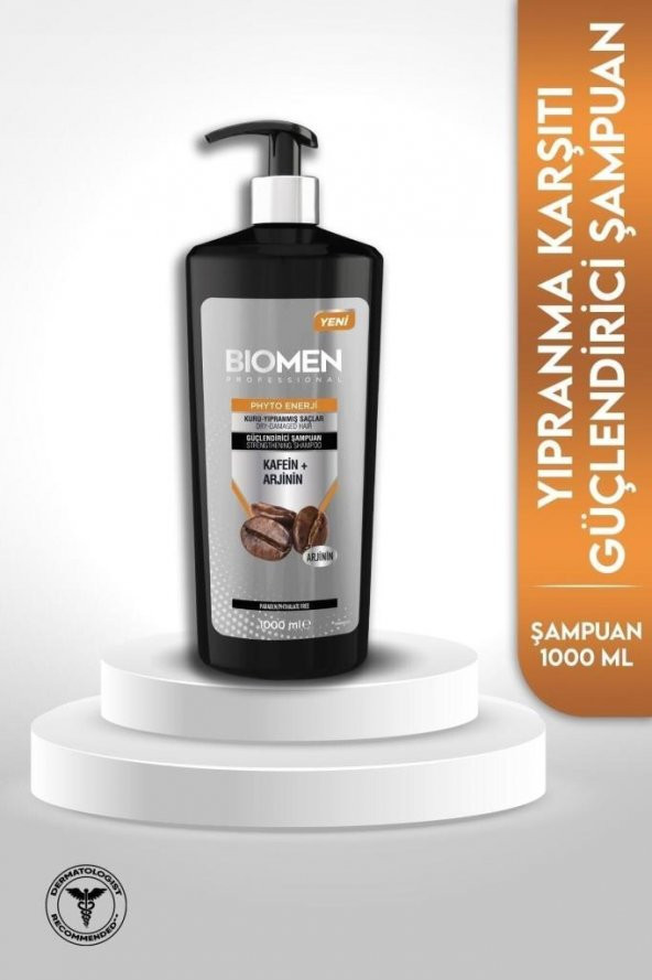 Biomen Professional Kafein&arjinin Kuru Ve Yıpranmış Saçlar Için Şampuan 1000 Ml
