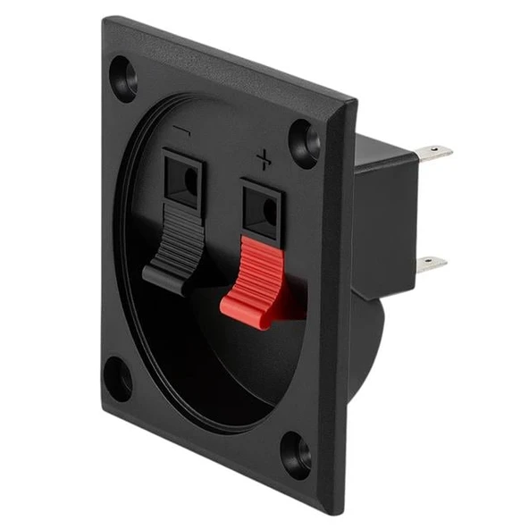 Powermaster IC-249A İkili Kare Hoparlör Terminali Soketi Yaylı Tip 2'Li 55X55mm - 5