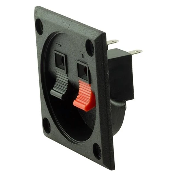 Powermaster IC-249A İkili Kare Hoparlör Terminali Soketi Yaylı Tip 2'Li 55X55mm - 3