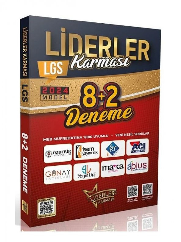 Liderler Karması 2024 8. Sınıf LGS Tüm Dersler 8+2 Deneme Video Çözümlü Liderler Karması