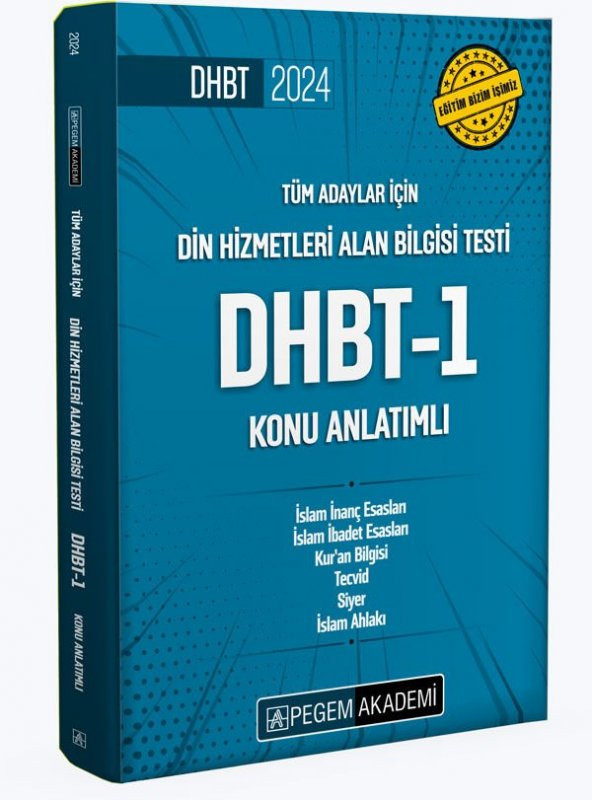 Pegem 2024 DHBT-1 Tüm Adaylar Konu Anlatımlı Pegem Akademi