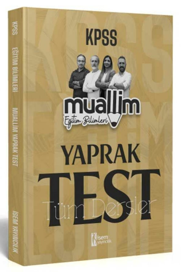 2024 KPSS Eğitim Bilimleri Muallim Tüm Dersler Yaprak Test İsem Yayıncılık