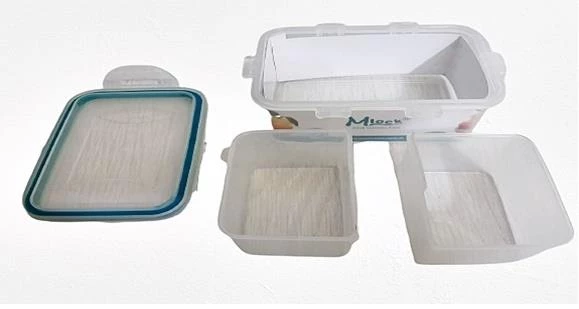 Moon Star Mlook Beslenme kabı 0,35Lt Hava Sızdırmaz 2Bölmeli Saklama Kabı ML-150B - Resim 3