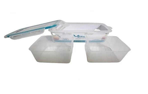 Moon Star Mlook Beslenme kabı 0,35Lt Hava Sızdırmaz 2Bölmeli Saklama Kabı ML-150B - Resim 4