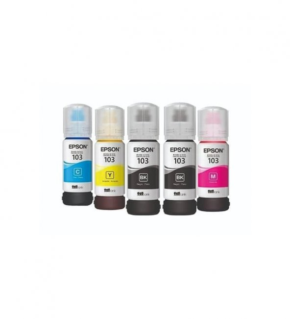 Epson 103 EcoTank L3151 4 Renk Orjinal Mürekkep Takımı + 1 Siyah Hediye