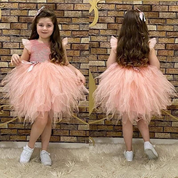 MODAVALS SİMLİ TÜTÜLÜ KIZ ÇOCUK ABİYE - 4