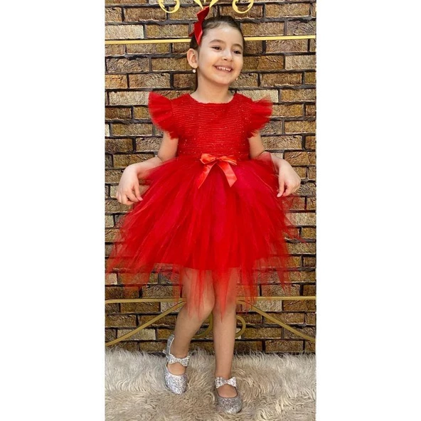 MODAVALS SİMLİ TÜTÜLÜ KIZ ÇOCUK ABİYE - 11