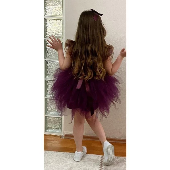 MODAVALS SİMLİ TÜTÜLÜ KIZ ÇOCUK ABİYE - 3