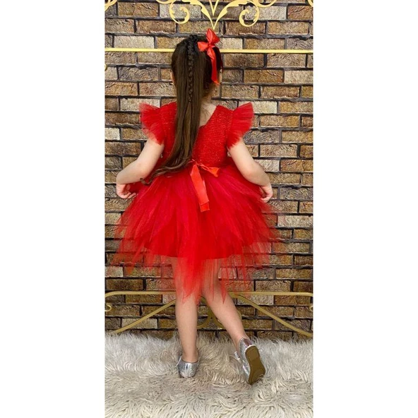 MODAVALS SİMLİ TÜTÜLÜ KIZ ÇOCUK ABİYE - 12