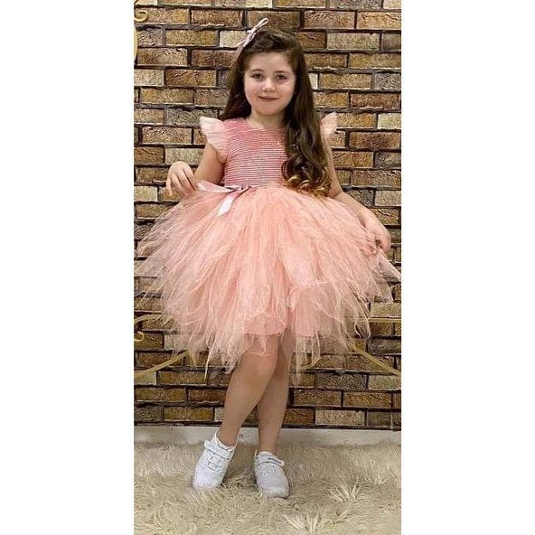 MODAVALS SİMLİ TÜTÜLÜ KIZ ÇOCUK ABİYE - 5