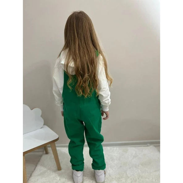 MODAVALS TOM & JERRY NAKIŞLI UNISEX KARDEŞ KOMBİN BAHÇIVAN TULUM & SWEAT SET - YEŞİL - 8