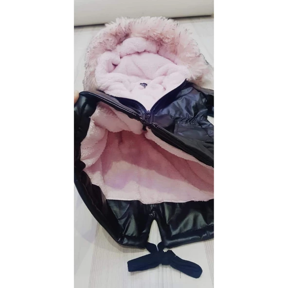 MODAVALS KIZ ÇOCUK İTHAL KÜRKLÜ WELSOFT DERİ KABAN - 11