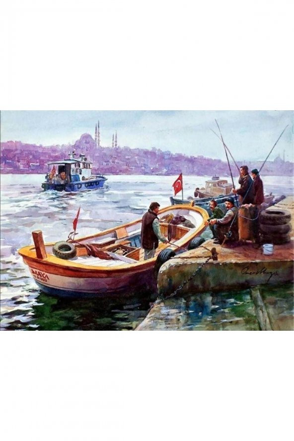 wombhobby Boğazdaki Sandal Sayılarla Boyama Seti 40x50 Cm (TUVALE GERİLİ)