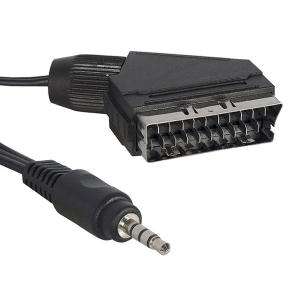 AV Kablo Scart Kablo 3.5 Mm Stereo 1.2 Metre Kısa Jack - 2