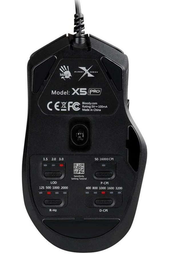 A4 Tech Bloody X5 Pro S.Black 16.000 Cpi Optik, Esports Rgb-X Serisi Gaming (Oyuncu) Mouse, Siyah - 2