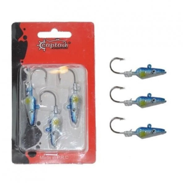 Captain 6457 Jig head Ultimate Sardine 3 lü Paket 15gr Color:7 ürün görseli 1