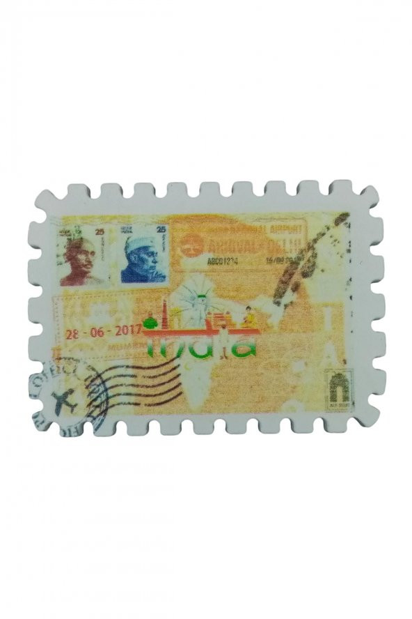 Hindistan Temalı Pul Magnet - Resim 3