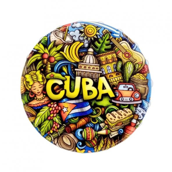 Küba Temalı Magnet Kapak Açacak No.2