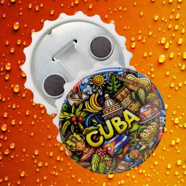 Küba Temalı Magnet Kapak Açacak No.2 - 2