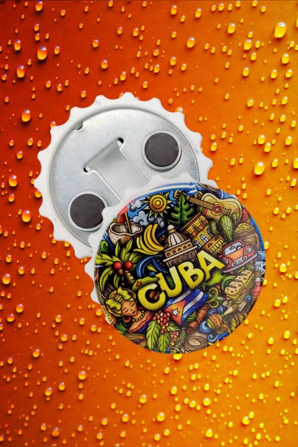 Küba Temalı Magnet Kapak Açacak No.2 - 5