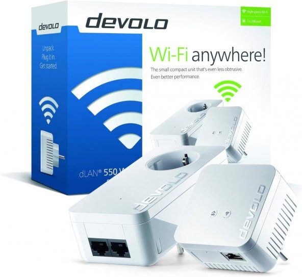 Devolo 9638 Dlan 550 WiFi Starter Kit Bridge 802.11b/g/n prize bağlanabilir Teşhir - 6